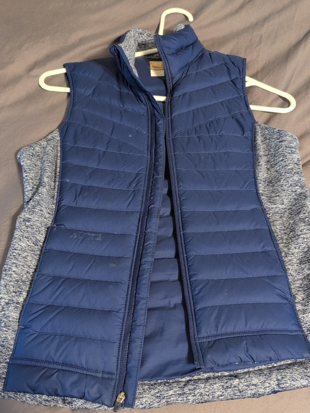 Women’s Quilted Navy Blue Vest Jacket